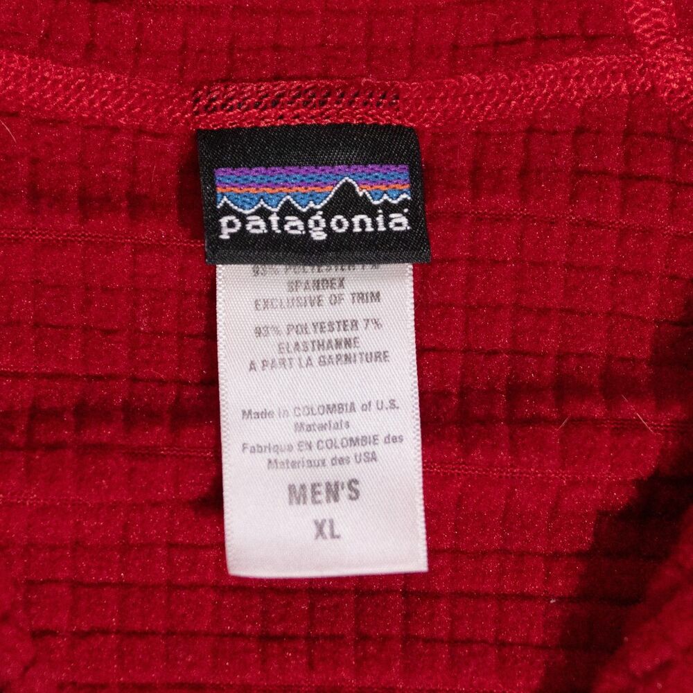 Patagonia R1 Hoody Fleece 1/2 Zip Pullover Red Polartec Sweater Men's XL Banff - Picture 4 of 10